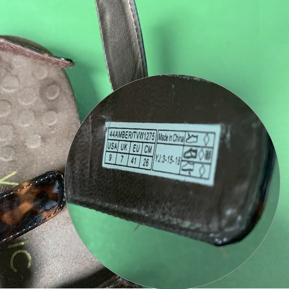 Vionic Amber Tortoise Leather Adjustable Sandal - Picture 9 of 9